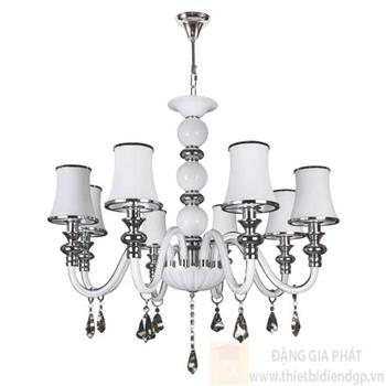 Đèn chùm nến Ø800*H700+500, E14*8 lamp, 9 crystals 1 K9 NC 301/8